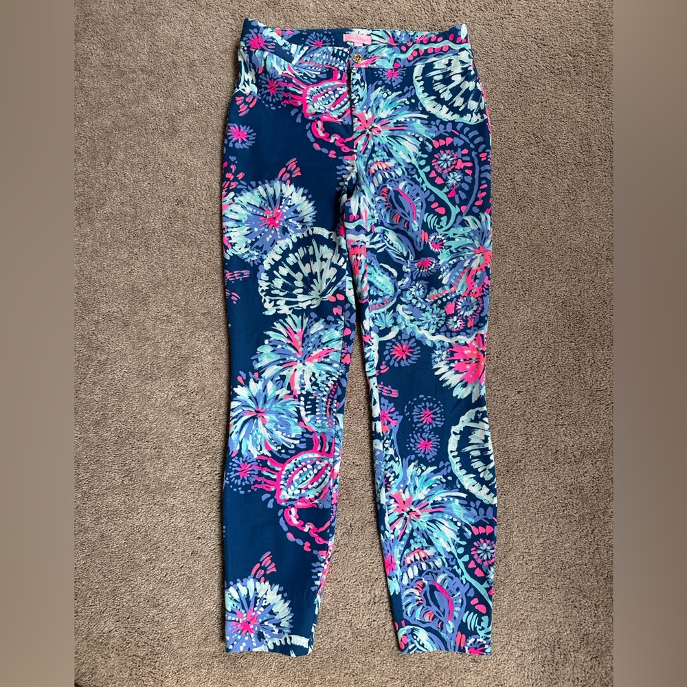 Lilly Pulitzer Keliani Stretch Pant - Deep Indigo Gypsea Girl